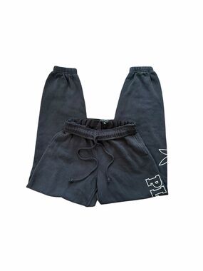PLAYBOY Black Sweatpants with white Logo
